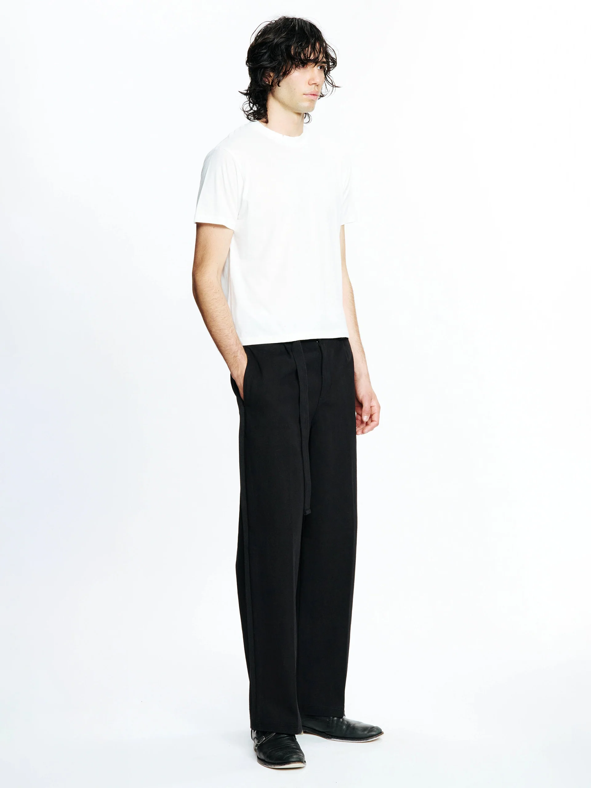 BEACH BRAINS Pleat Work Pant Black - Image 3