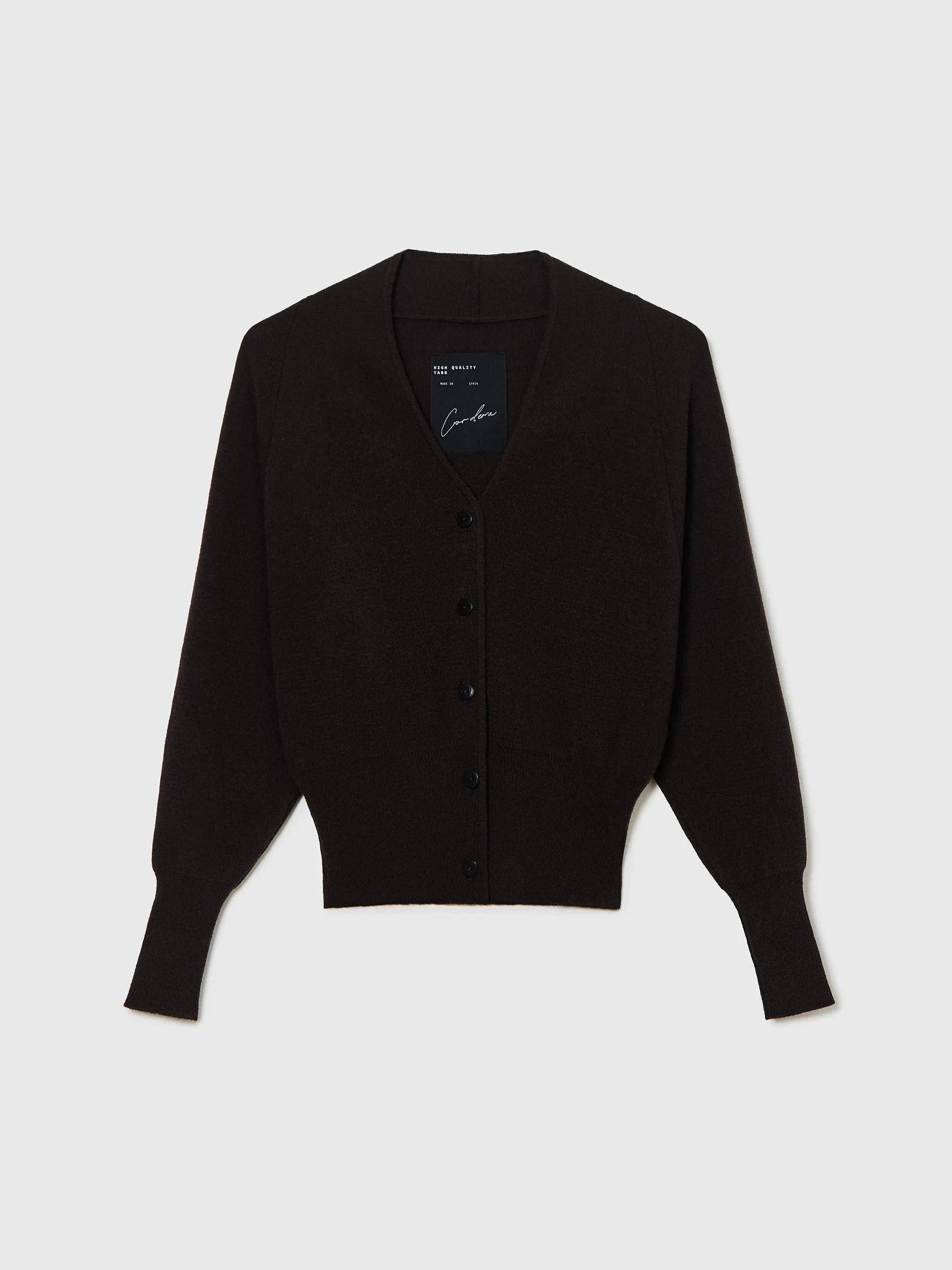 CORDERA Merino and Cashmere Cardigan Brown - Image 5