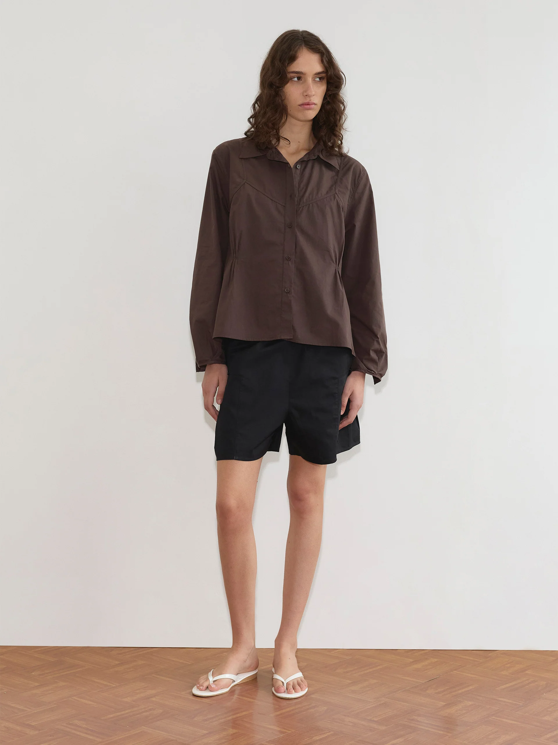 Deiji Studios Cami Overshirt Sepia - Image 2