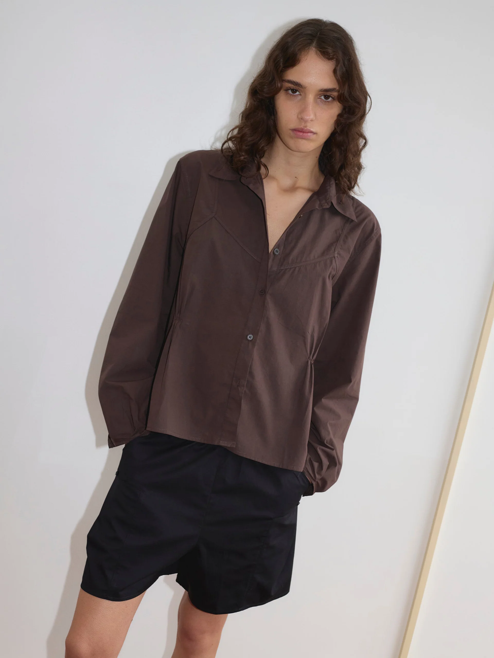 Deiji Studios Cami Overshirt Sepia - Image 5