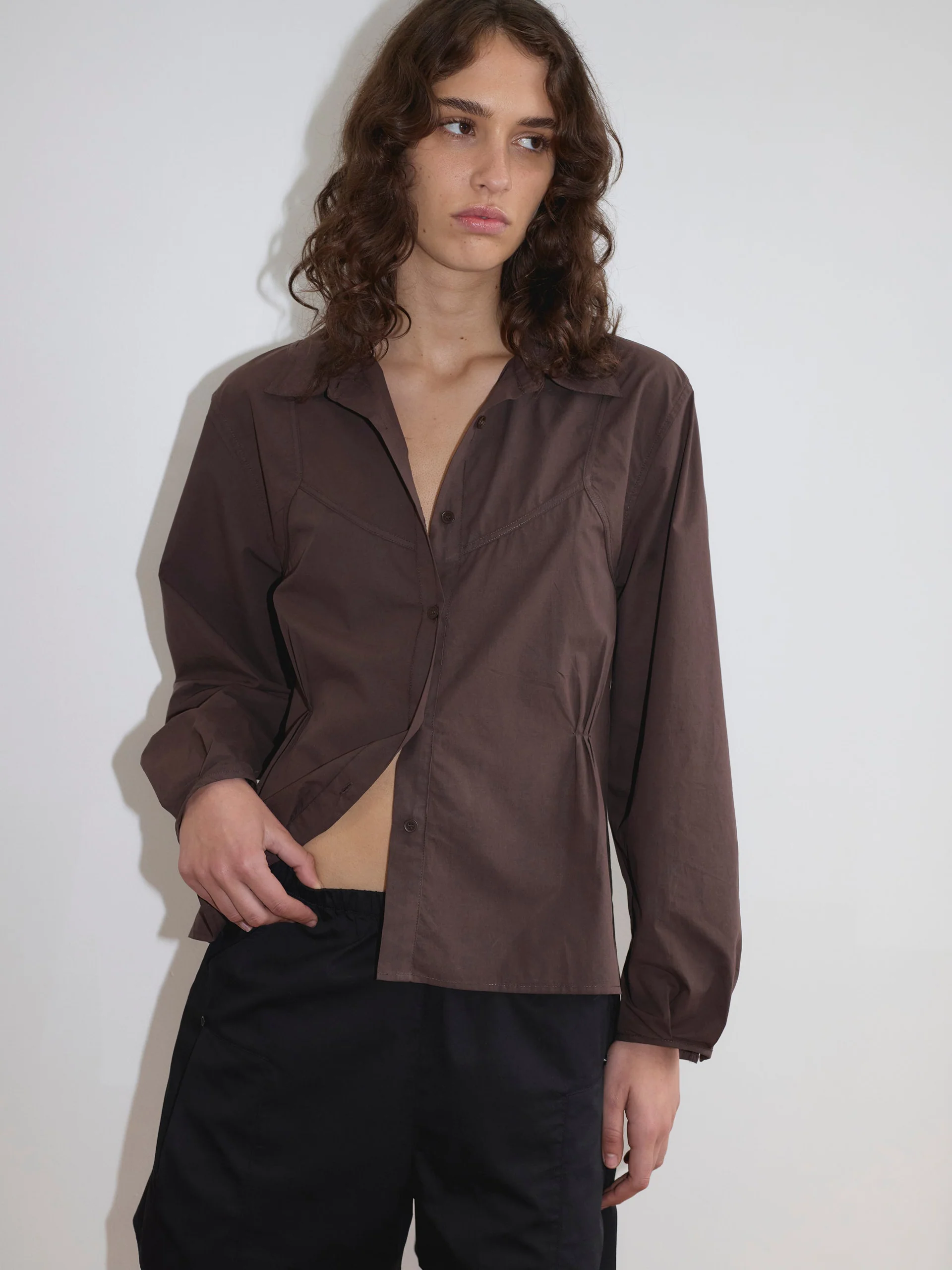 Deiji Studios Cami Overshirt Sepia - Image 6