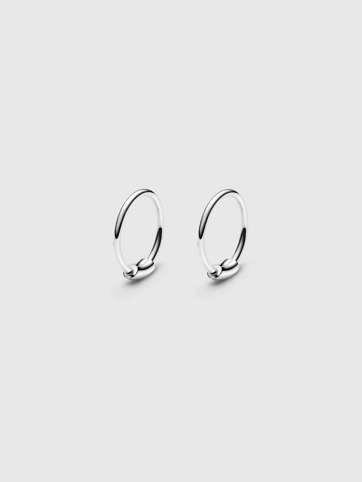 Maria Black Basic 8 Hoop Set Silver - Image 3