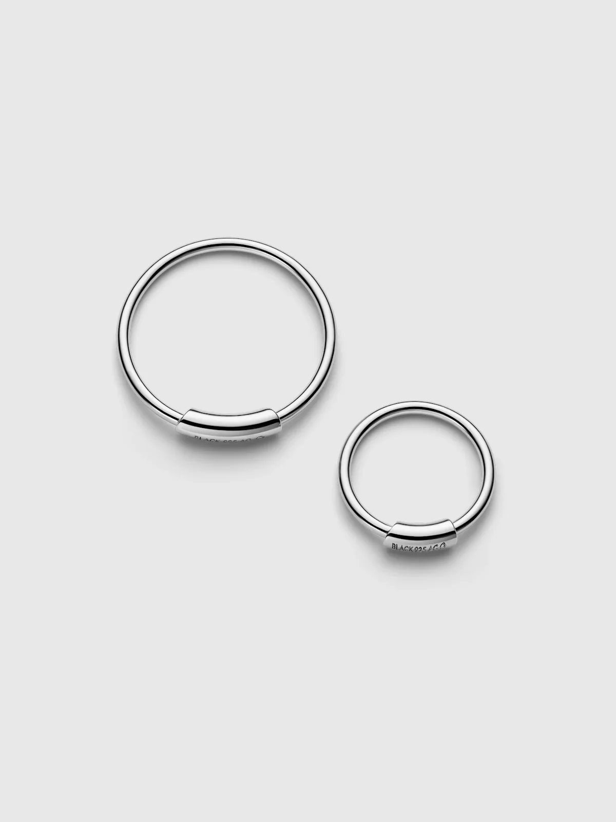 Maria Black Basic 8 Hoop Set Silver - Image 4