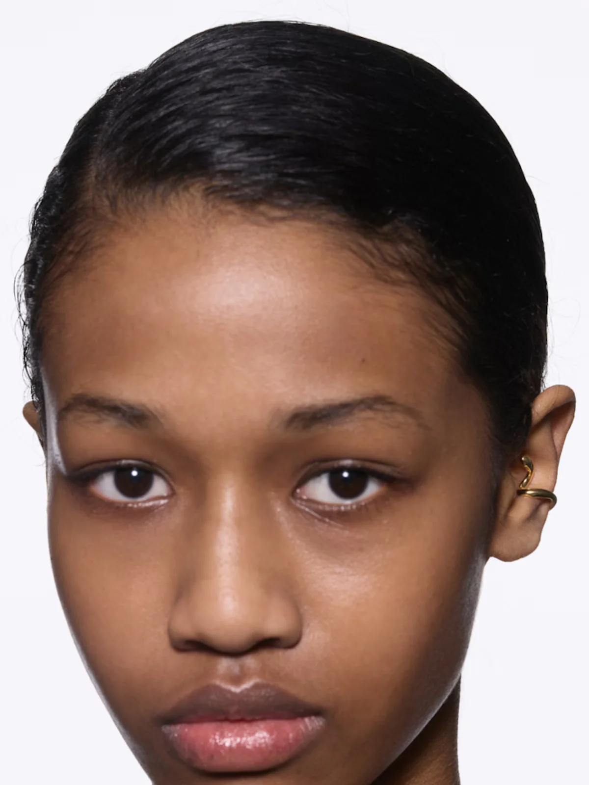 Maria Black Coil Whirl Ear Cuff Left Gold Plated - Image 3