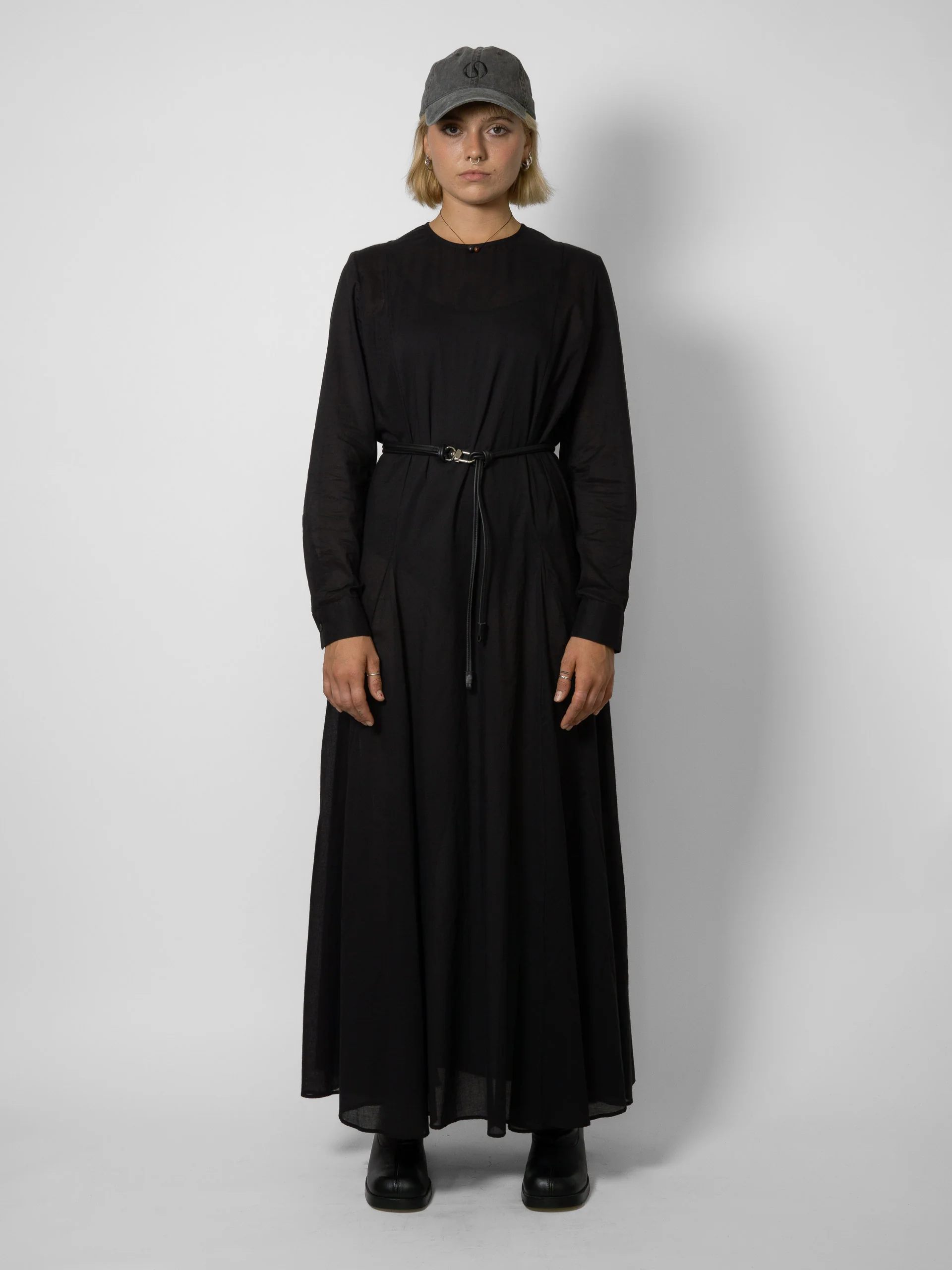 MATIN Saline Cotton Dress Black