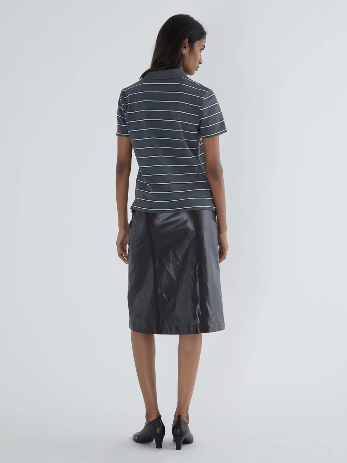 Paloma Wool Julieta Striped Short Sleeve Polo - Image 5