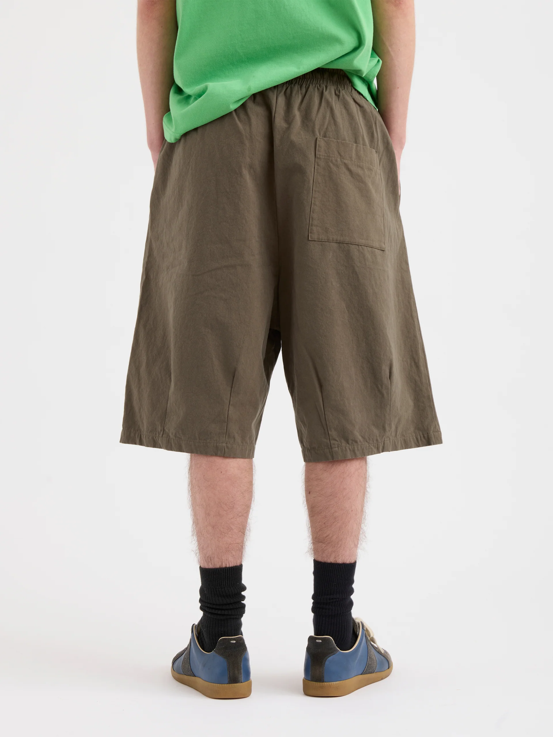 Pseushi Elasticated Cotton Short Bark - Image 5