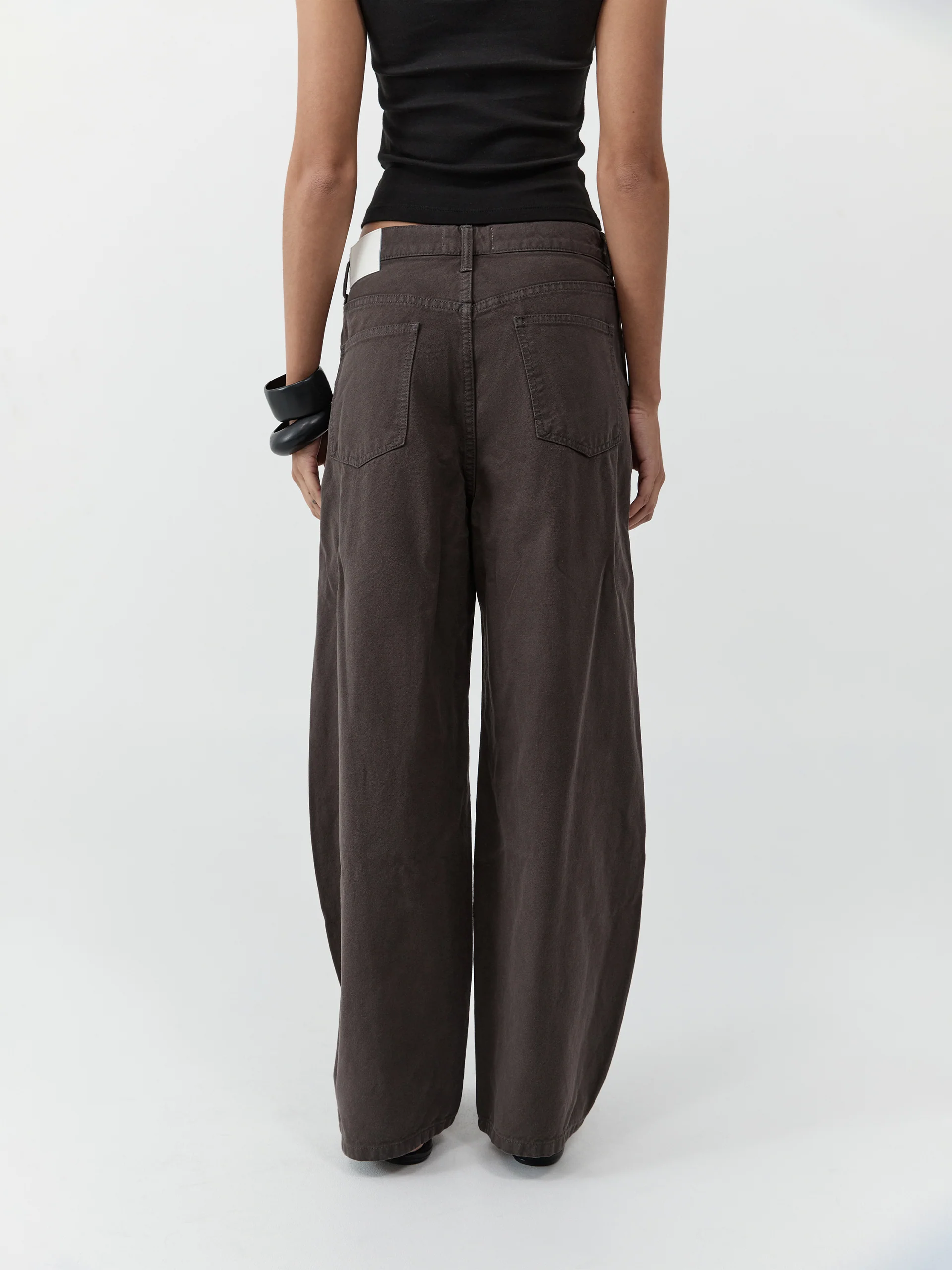 St. Agni Canvas Mid Rise Barrel Jeans Ash - Image 3