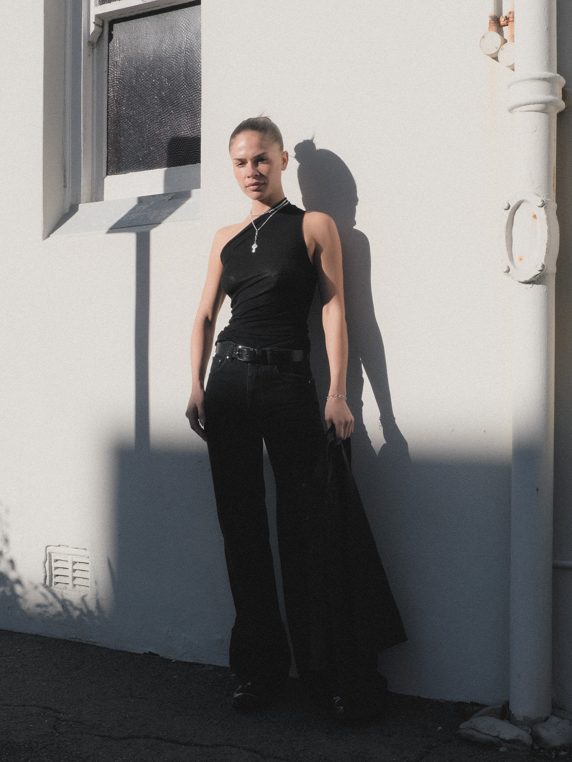 The Lair Apparel Anja One Shoulder Top Black - Image 5