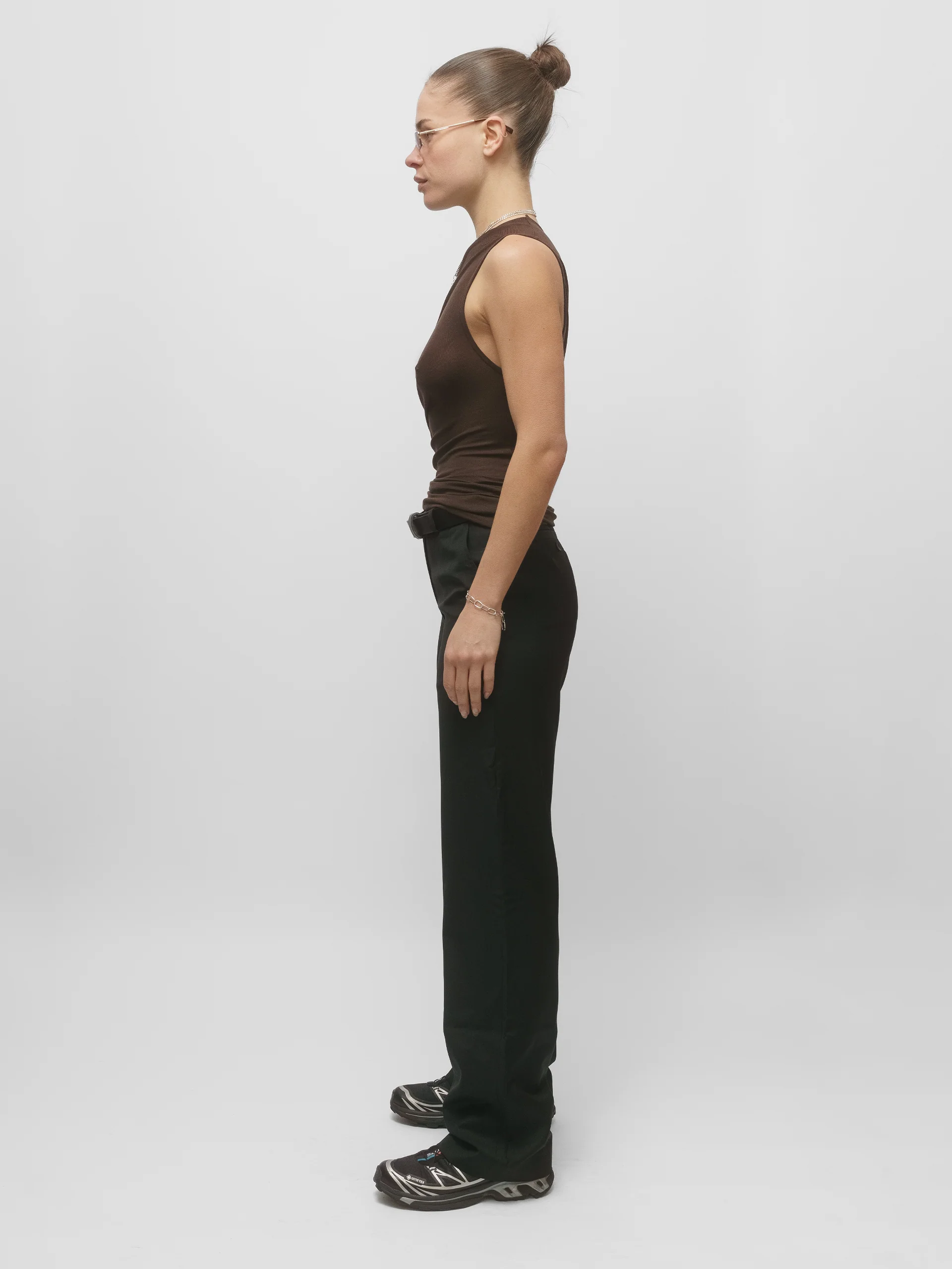 The Lair Apparel Anja One Shoulder Top Cocoa - Image 4