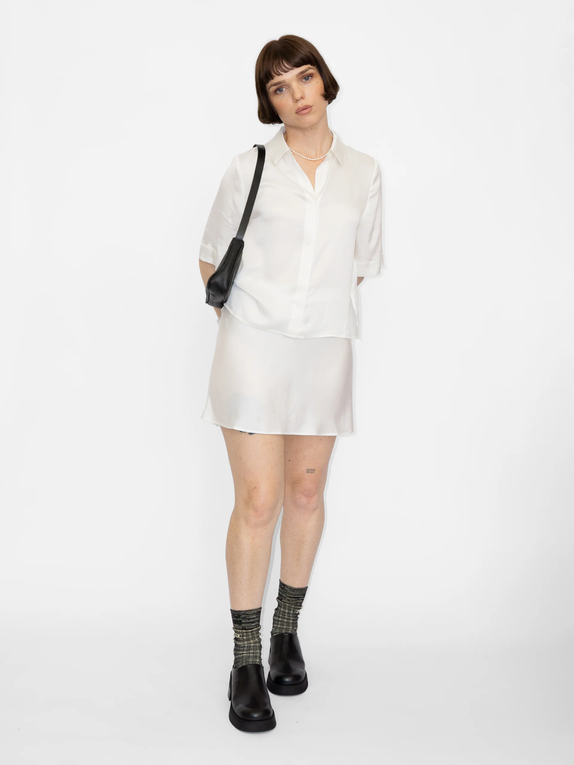 The Lair Apparel Bobbi Mini Skirt Cloud Dancer - Image 4