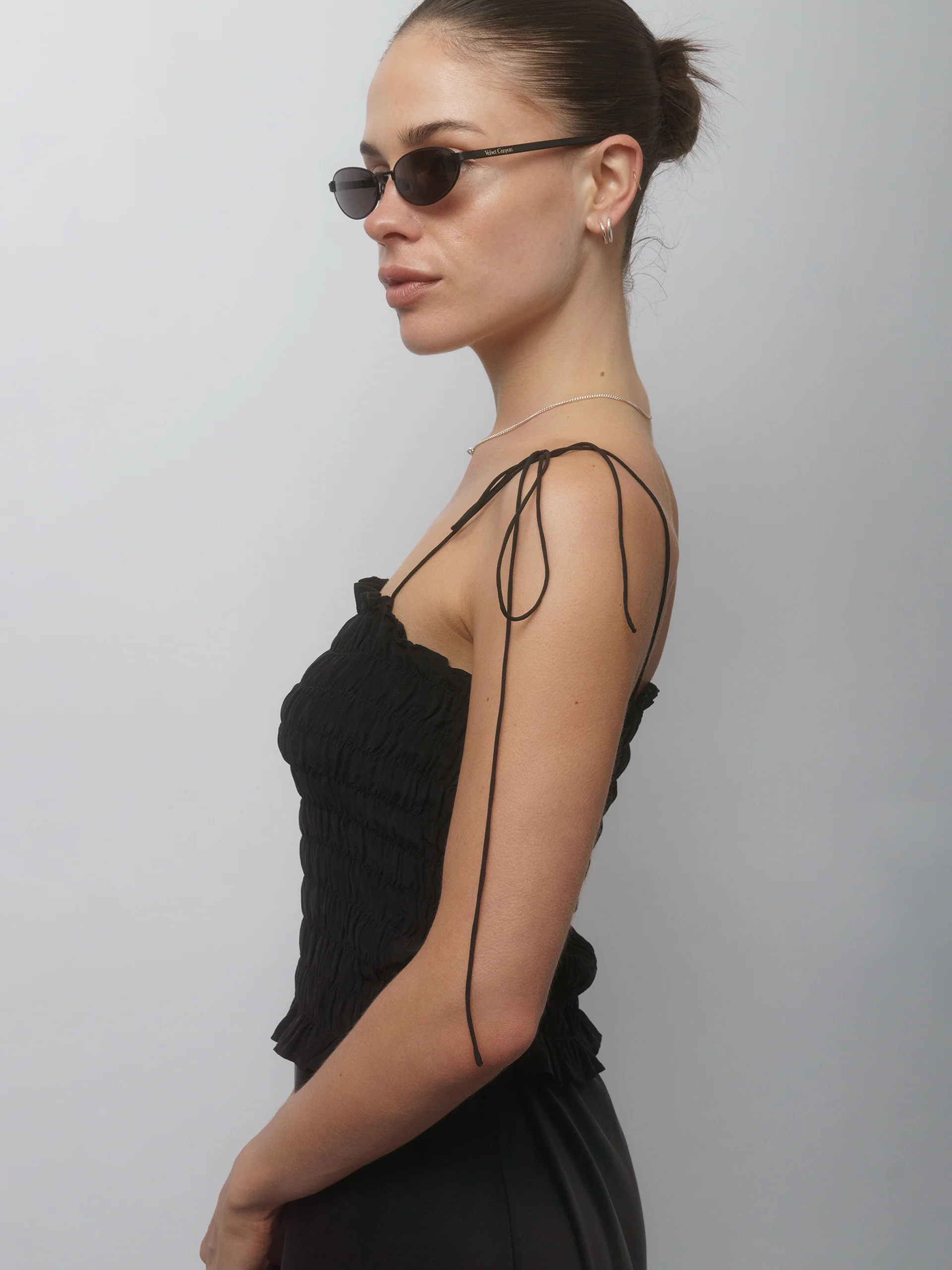 The Lair Apparel Sasha Ruched Cami Black - Image 7