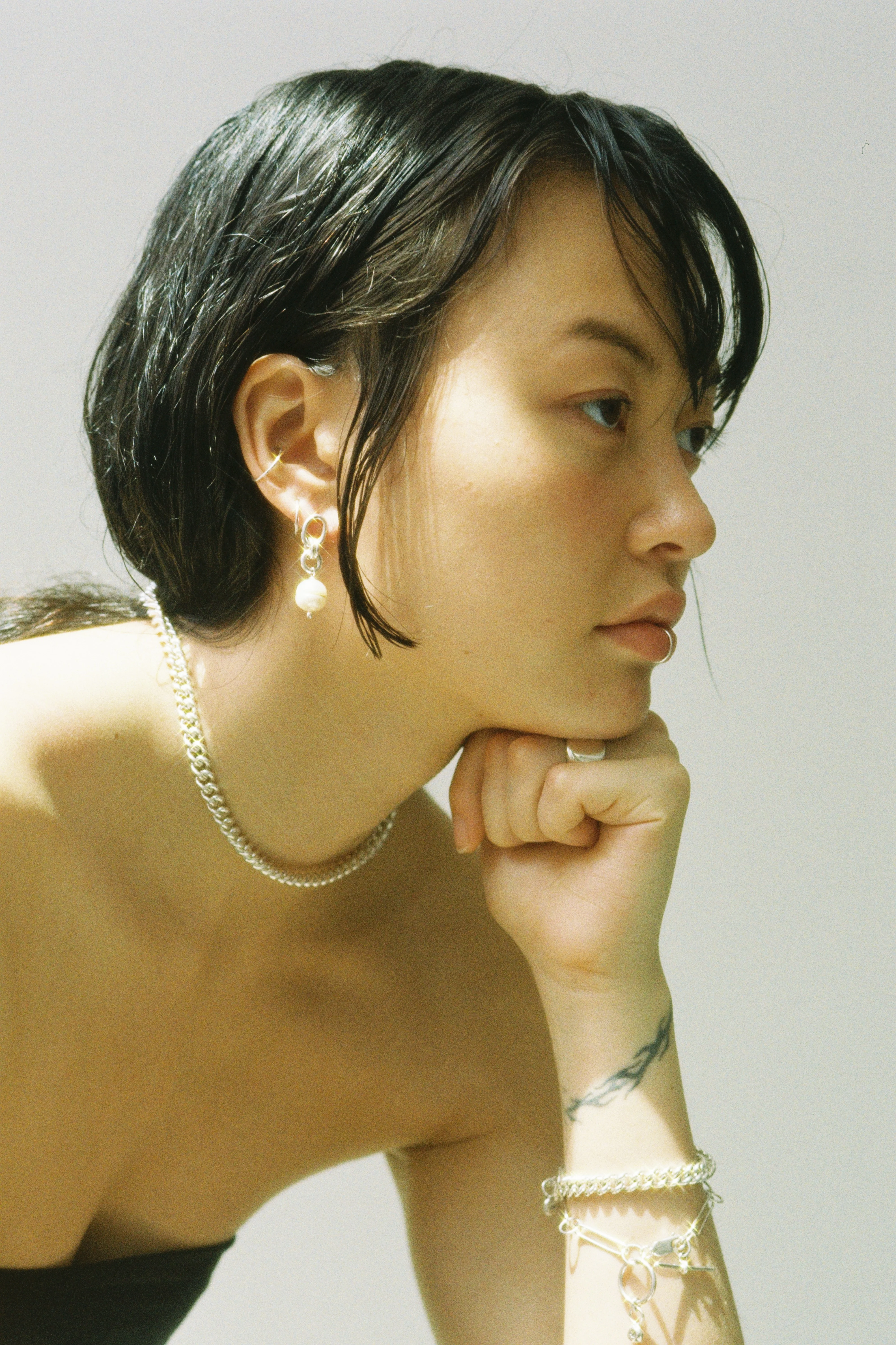 The Lair Jewellery Atsui Curb Necklace Silver - Image 2