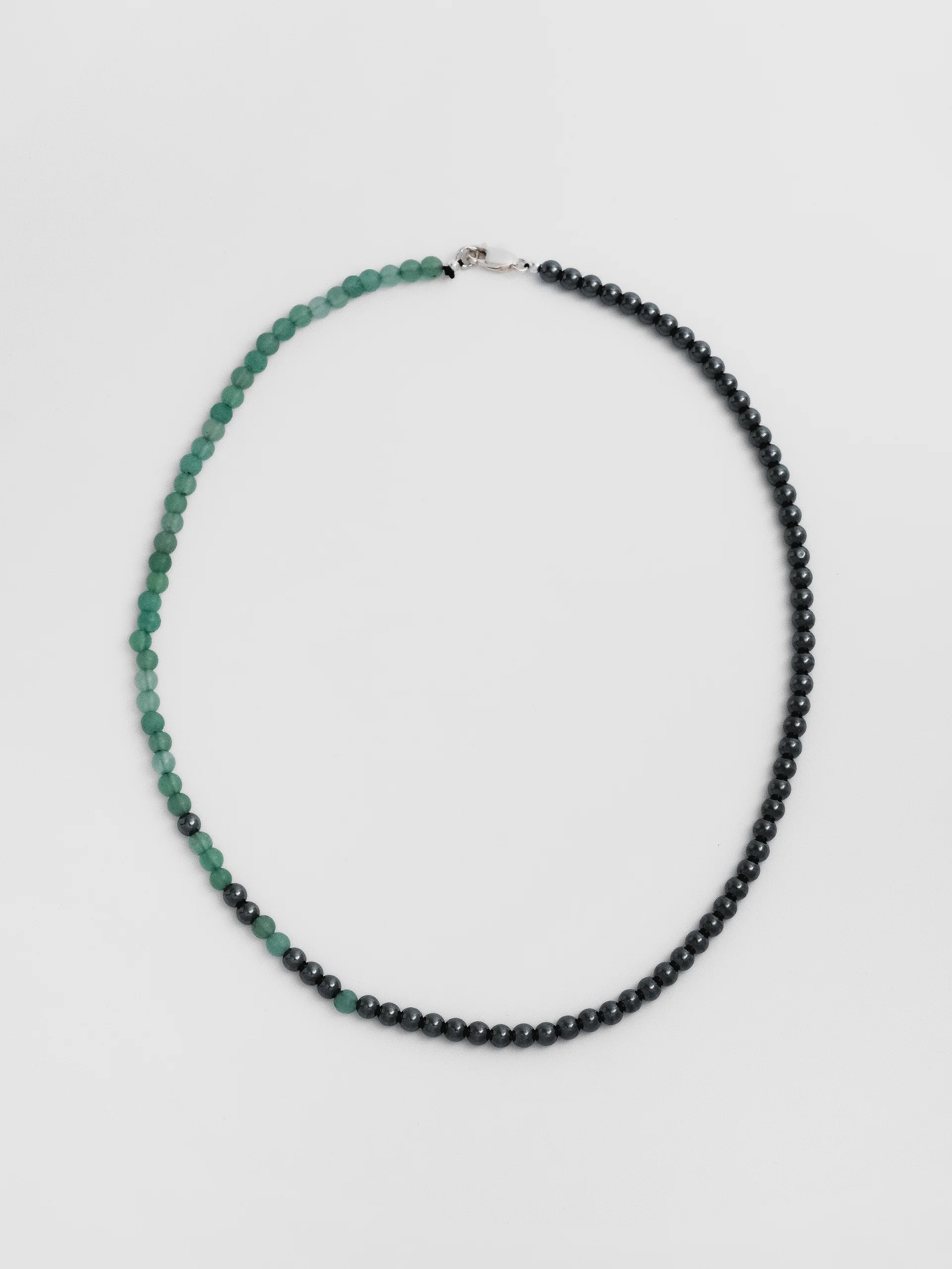 The Lair Jewellery Bokashi Beaded Necklace Green Aventurine