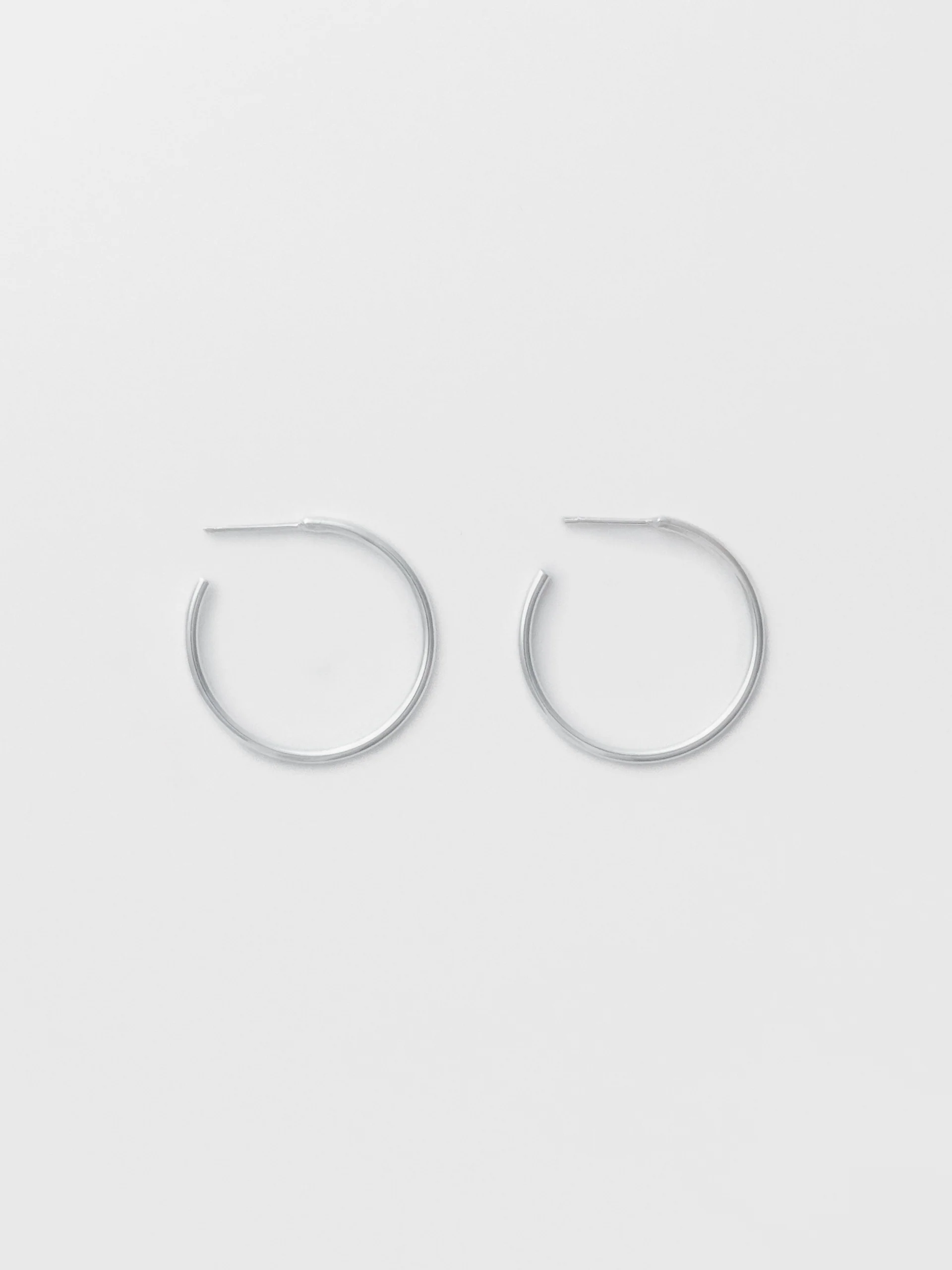 The Lair Jewellery Earth Hoops Large Silver - Image 3