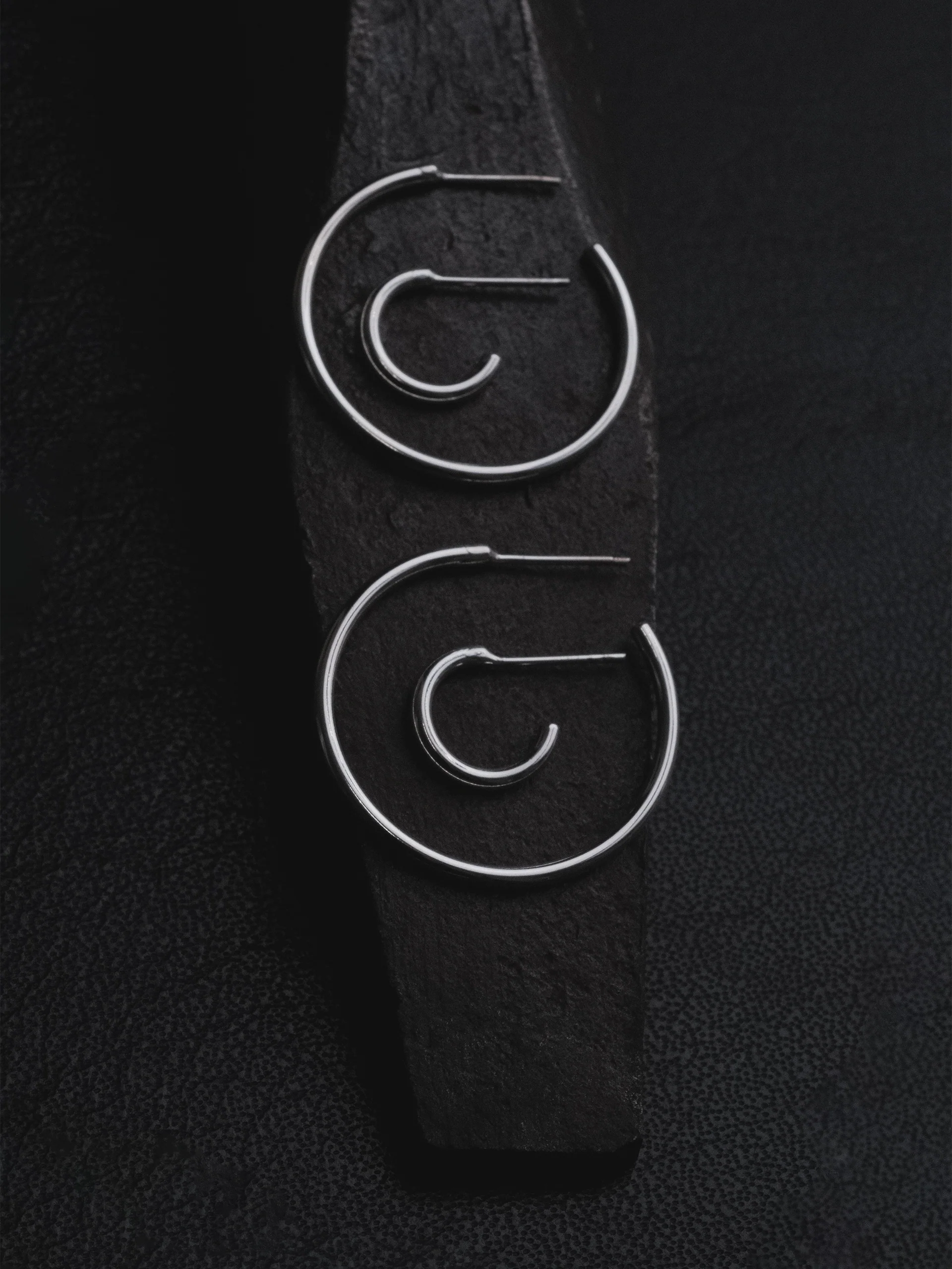 The Lair Jewellery Earth Hoops Large Silver - Image 6