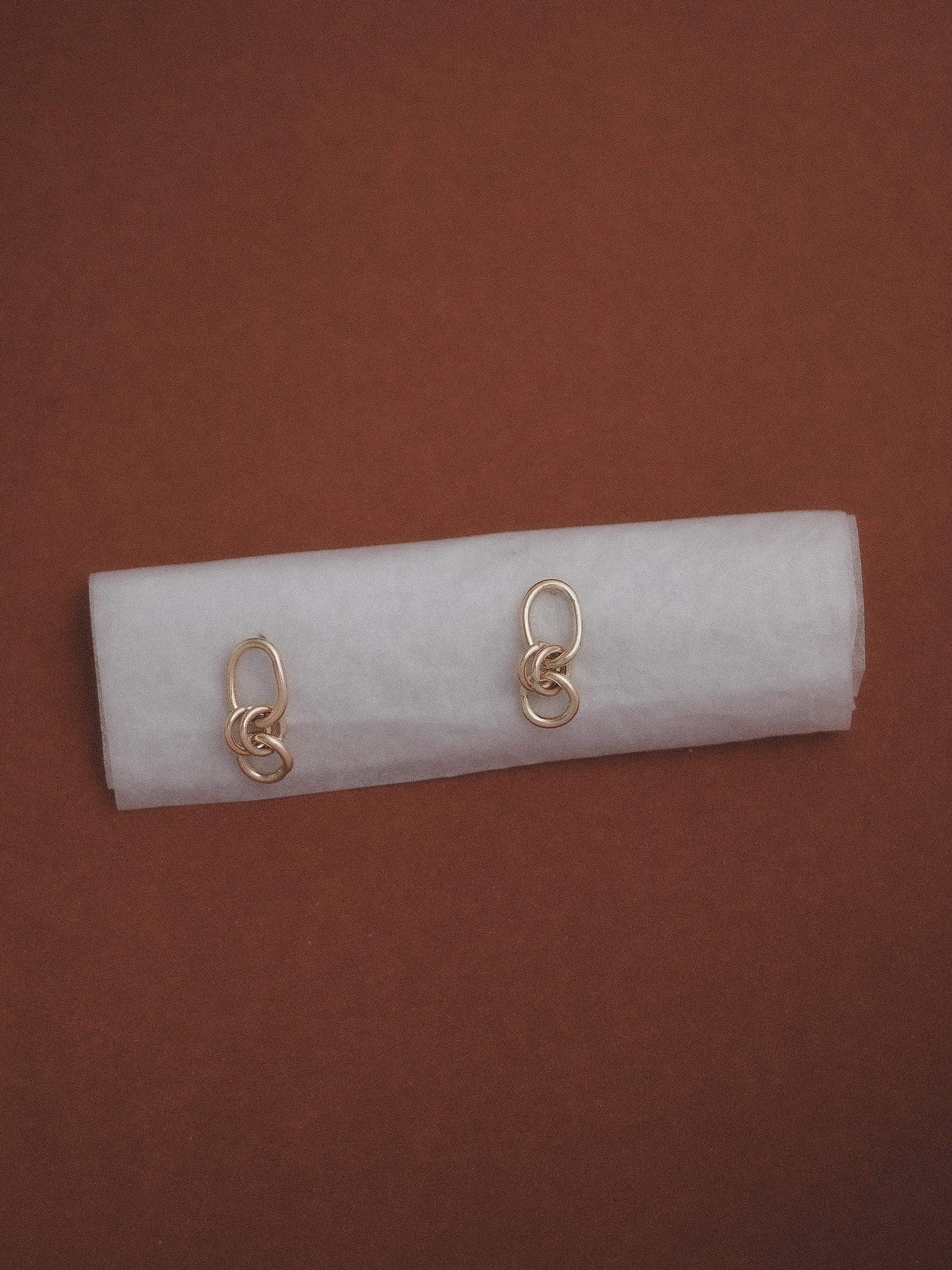 The Lair Jewellery Tansui Earrings Small 9ct Yellow Gold - Image 4