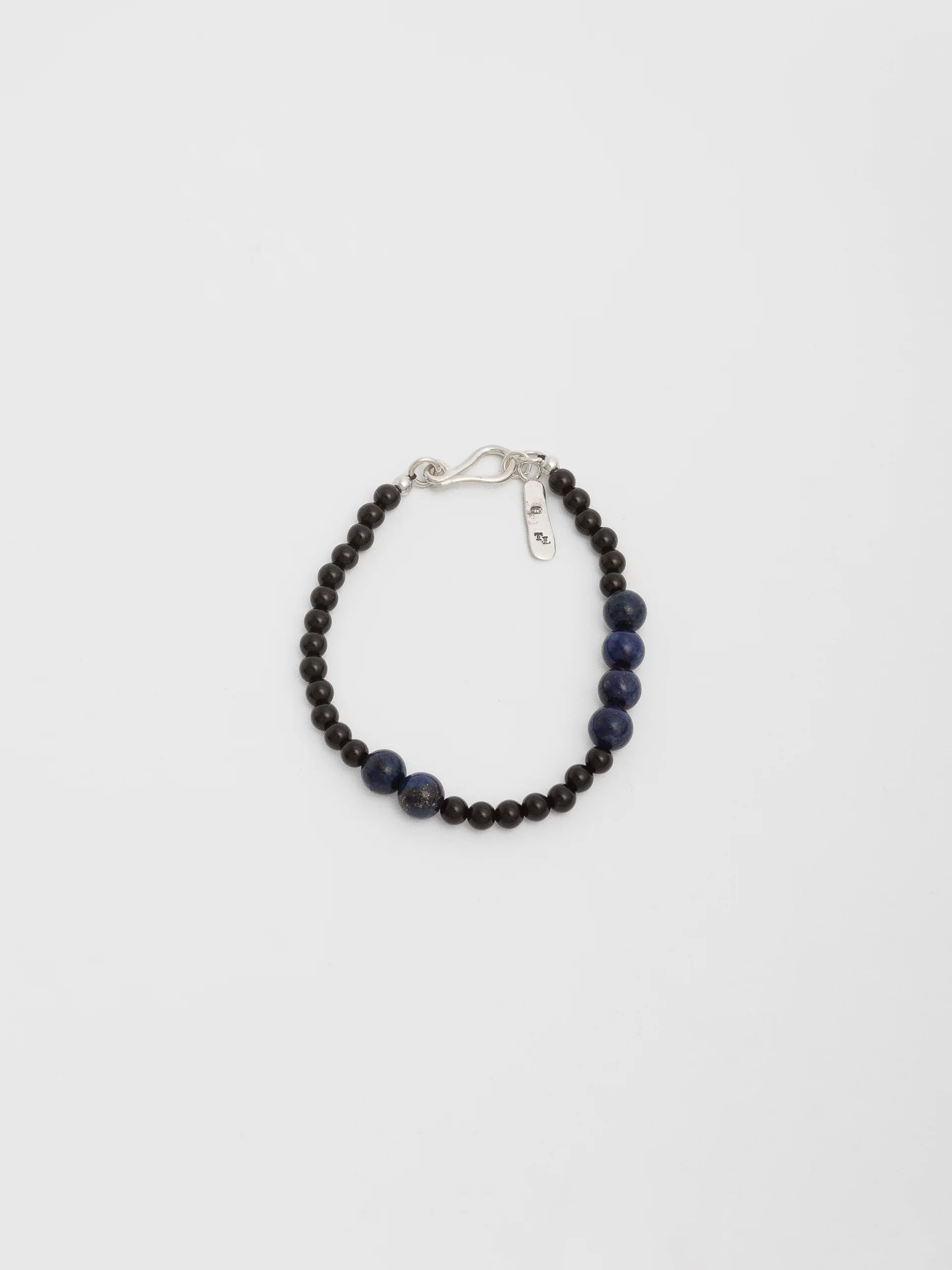 The Lair Jewellery Tsuki Bracelet Lapis Lazuli + Black Onyx