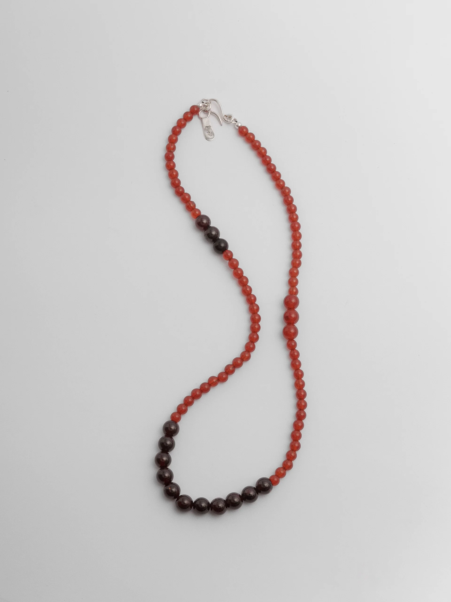 The Lair Jewellery Tsuki Necklace Red Carnelian + Orange Garnet - Image 2